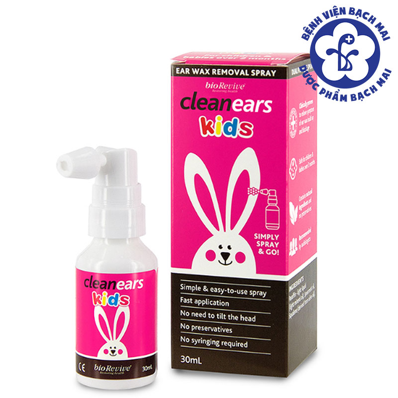 Xịt Tan Ráy Tai Clean Ears Kids 30ml Của Úc